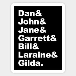 The Greatest SNL cast: Experimental Jetset style Sticker